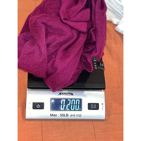 Theory cashmere blend short sleeve asymmetrical hem sweater top Small - Picture 8 of 8